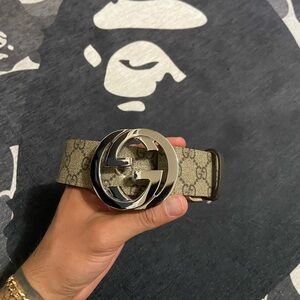 Gucci GG Beige Belt Size 105/42